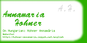 annamaria hohner business card