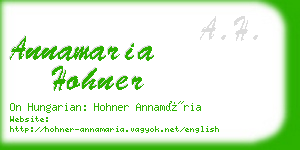 annamaria hohner business card